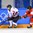 GANGNEUNG, SOUTH KOREA - FEBRUARY 18: Korea's Yujung Choi #6 stickhandles the puck away from Switzerland's Nicole Gass #8 during classification round action at the PyeongChang 2018 Olympic Winter Games. (Photo by Matt Zambonin/HHOF-IIHF Images)

